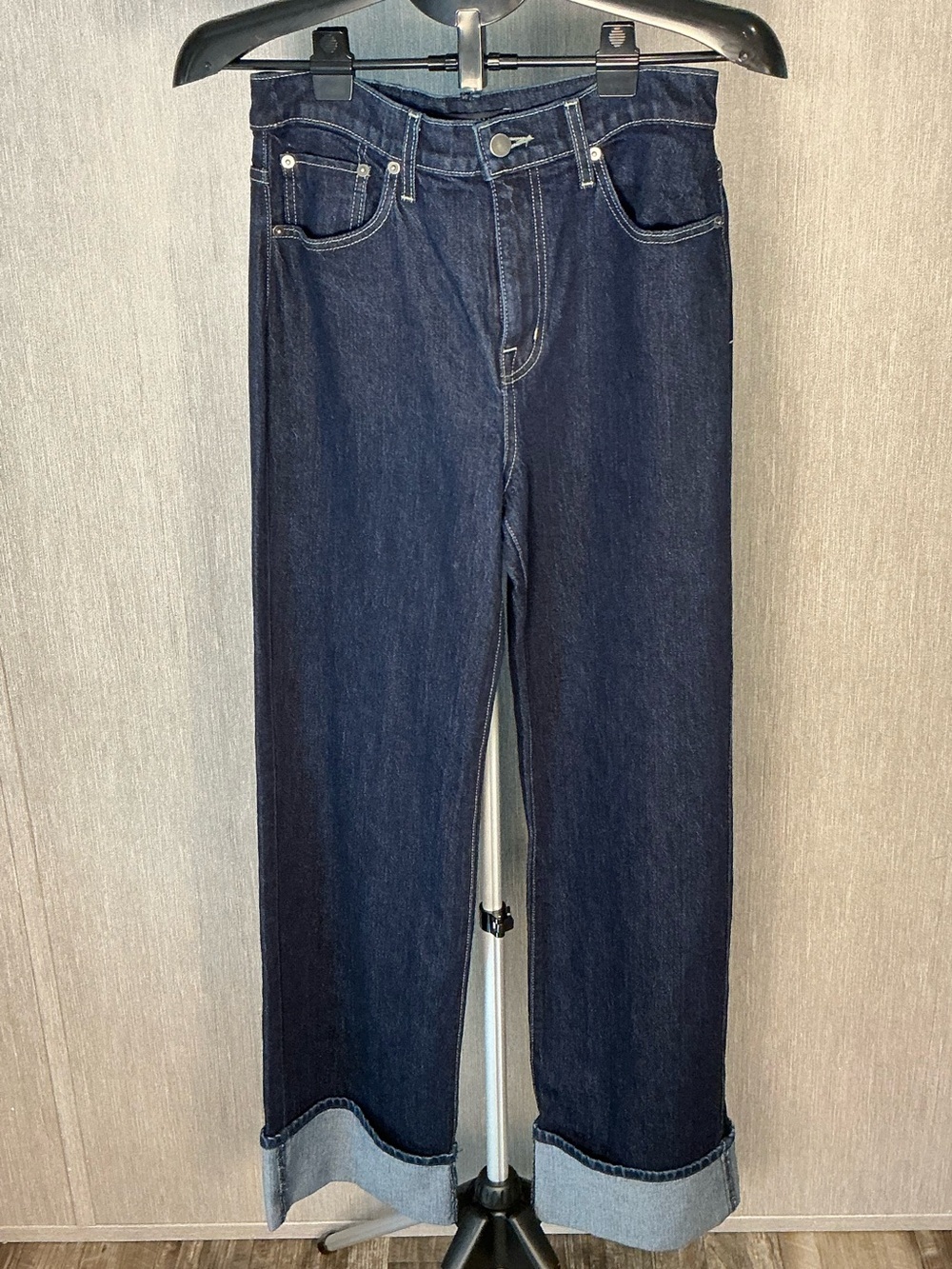 Anthropologie MOD/AM Classic Straight-Leg Women's Jeans in Dark Indigo Size 27 - Picture 7 of 16
